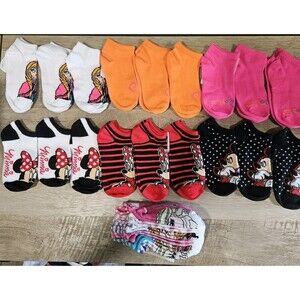 Girl Socks *SAMPLES* 20 + Pairs Size 6-8 years Disney Frozen Minnie Mickey